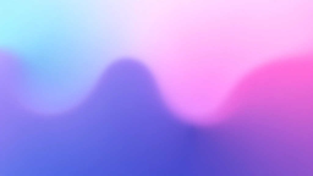 Exemplos de gradientes suaves entre cores harmoniosas aplicados a elementos de interface de design