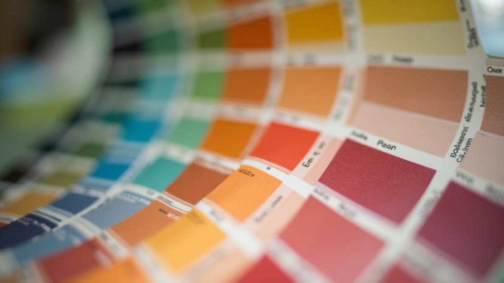 Paleta de cores vibrantes mostrando teoria cromática em design digital moderno