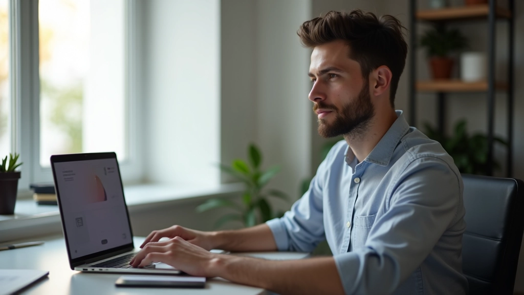 Pessoa usando computador com configurações de alto contraste ativadas, mostrando a diferença visual na legibilidade do texto