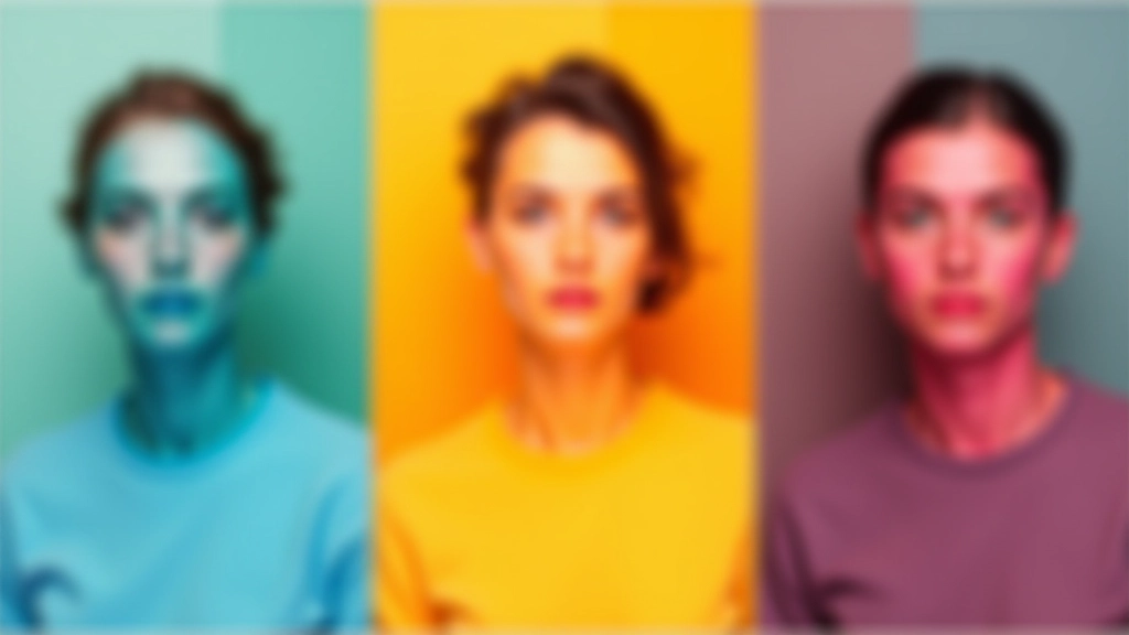 Três paletas de cores diferentes mostrando harmonia complementar, análoga e tríade em amostras lado a lado